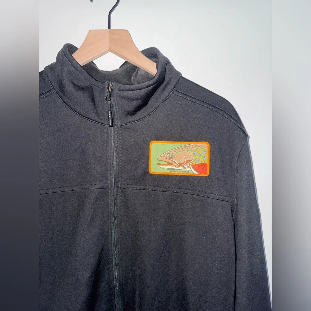 The North Face Windwall Zip Up Collared Jacket Black Polyester Men’s Size XL